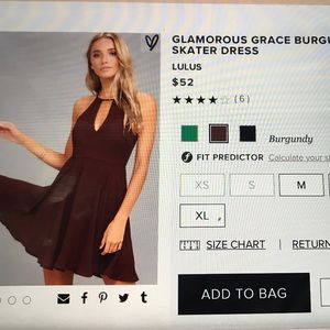 Lulus burgundy dress